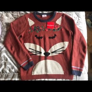 Hanna Andersson Fox Family Sweater New 160 14 16 S